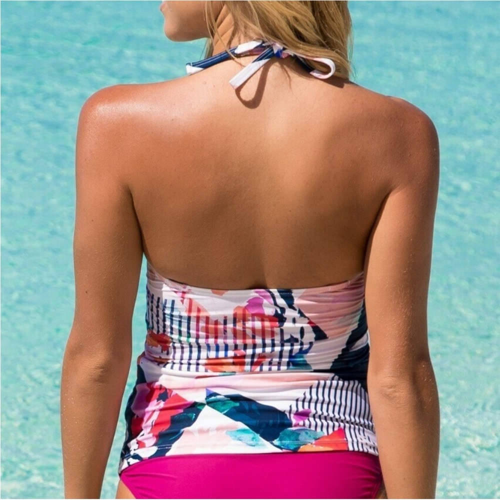 Hapari Twist Nautabloom Tankini Top Sz M 8-10 - Picture 2 of 10